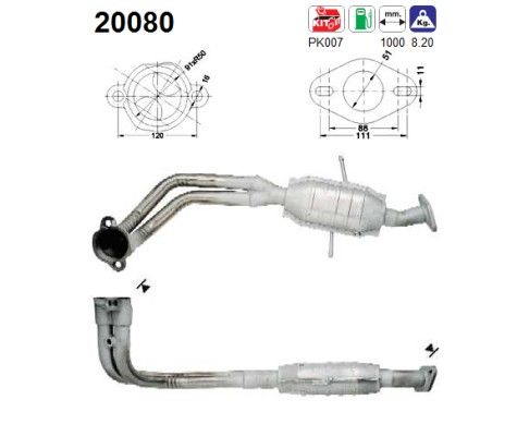Mondeo (1.6i-16V/1.8i-16V/2.0i-16V) katalysator 1045555