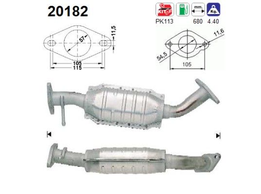 Mondeo 5/98- (1.6i-16V/1.8i-16V/2.0i-16V) katalysator 1119799