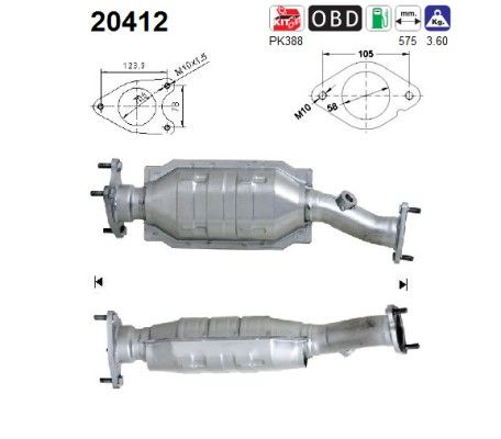 Mondeo (2.5i-V6/3.0i-V6) achterste katalysator 1346076