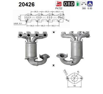 Fiesta V (1.3i-8V) katalysator 1354571