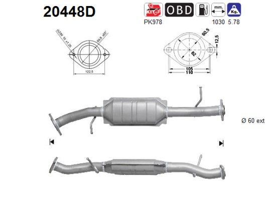 Ranger 9/06- (2.5TD / 3.0TD) katalysator 4980176