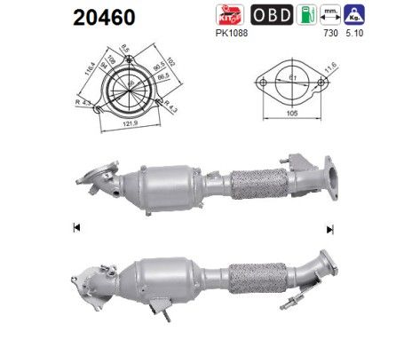 C-Max / Focus III -6/12 (1.6ecoboost) katalysator 2208653
