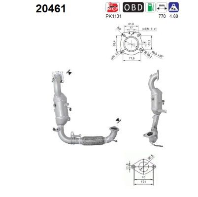 Ford Focus III / C-Max II / Mondeo V 10/12- (1.0 EcoBoost) katalysator 1784119