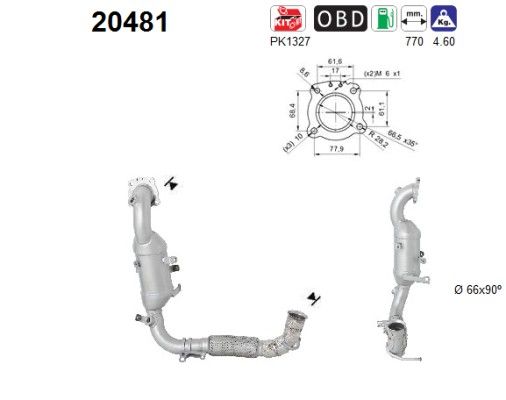Ecosport (1.0 EcoBoost) 10/13- katalysator 2114418