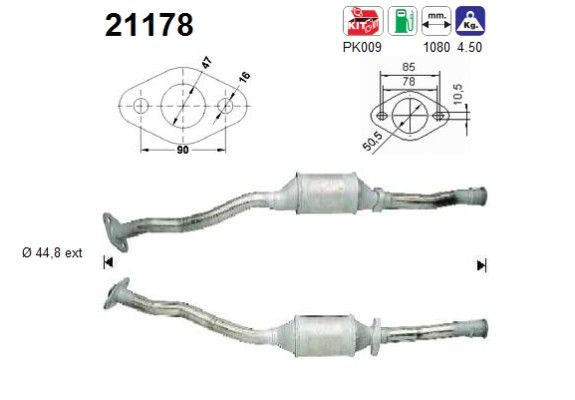 Astra F (1.4i-16V/1.6i-16V) katalysator 855230