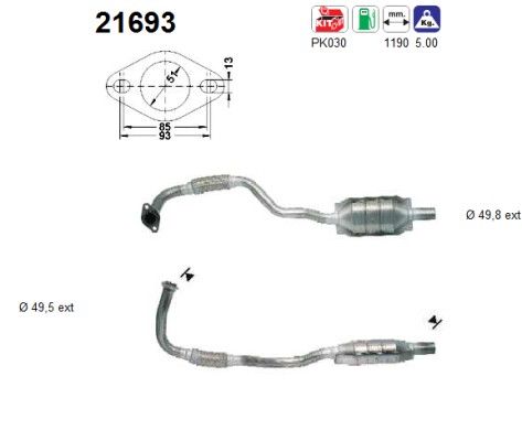 Astra G -9/00 (1.6i-8V) katalysator 5854260