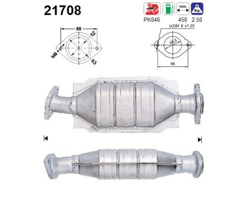 Vectra B -4/00 (1.6i-16V/1.8i-16V/2.0i-16V) automaat katalysator 855224