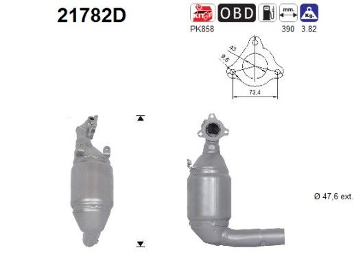 Katalysator/r.filter benzine 854620