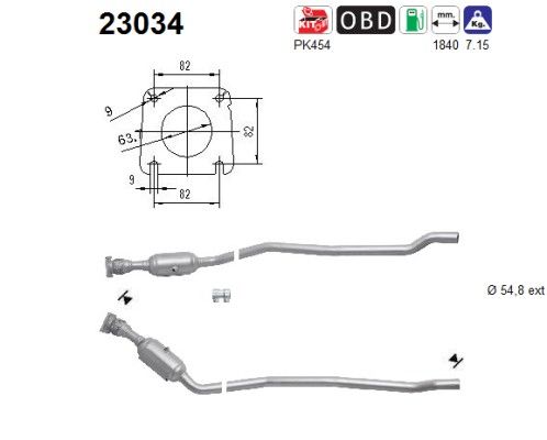 Voyager Vl (3.3AWD) 02/00- katalyator 4881435AA