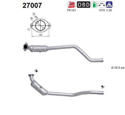 S-type 1/04- (2.5i-V6/3.0i-V6) rechter katalysator C2Z22929
