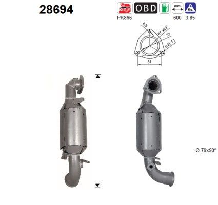 Demper katalysator 9803403380