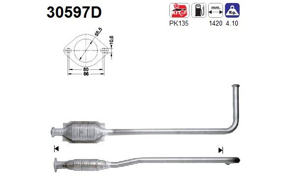 Clio 5/97- (1.9D) katalysator 7700426400