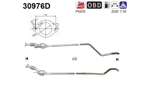 Laguna II (2.2DCi) katalysator achterzijde 8200017579