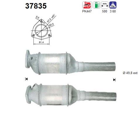 Golf II/III / Passat III / Vento (1.6i/1.8i/1.8i Gti PF/AEK/AFT) katalysator 1H0131089AX