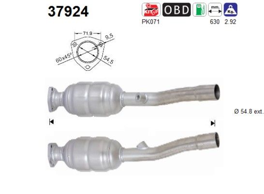 Bora -9/03 / Golf IV 8/01-9/03 (1.6i-16V BAD) achterste katalysator 1J0254400FX