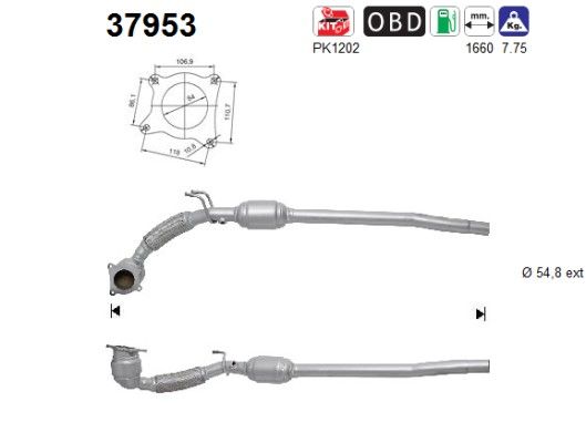 Passat (1.8TSi) -11/10 katalysator 3C0254504EX
