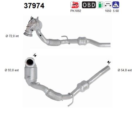 Touran 05/15- (1.4TSi) Katalysator 5QA254500AX