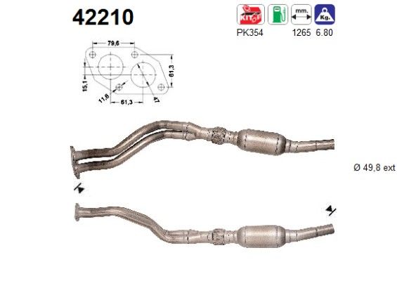 A4 10/96- / Passat IV (1.6i AHL/ADP) katalysator 8E0253095FX