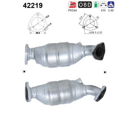 A4 / A6 / Superb / Passat IV (1.6i / 1.8i-Turbo / 2.0i / 2.0i-20V) katalysator 8E0254200AX