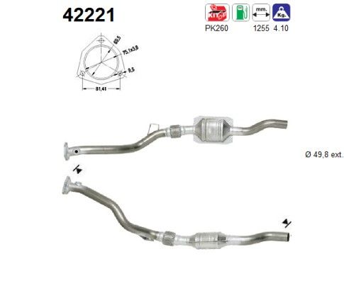 A6 (2.4i) linker katalysator 4B0253057JX