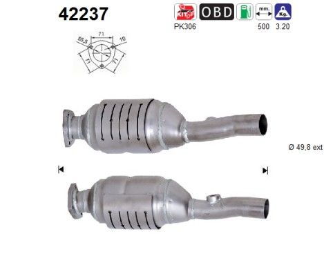 A2 (1.6i 81Kw.) achterste katalysator 8Z0253024X