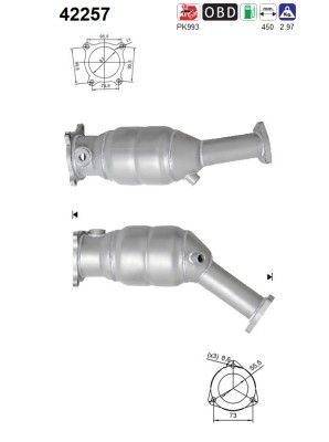 A4 / A6 / Exeo (2.0TFSi BGB-BUL-BWE-BJP) katalysator 8E0254200HX