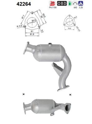 A4 / A5 / Q5 (3.0TFSi) -06/14 katalysator links 8K0254202CX