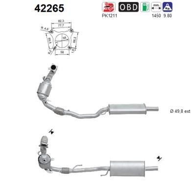 A1 / Toledo IV / Rapid (1.4TFSi) -11/12 katalysator (Automaat) 6R0254501SX