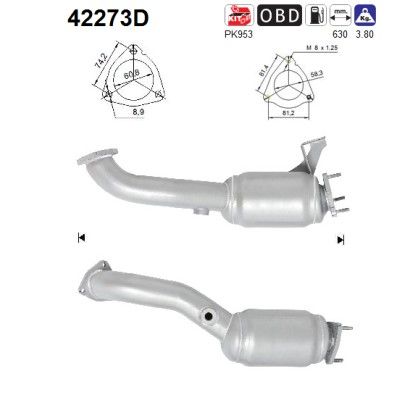 A6 (2.7TDi / 3.0TDi Quattro) 10/08- katalysator (Automaat) 4F0254201P