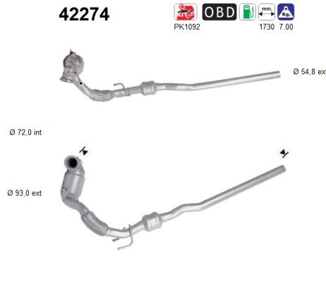 Q3 / Tiguan 05/15-07/18 (1.4TSi) Katalysator 5N0254501JX