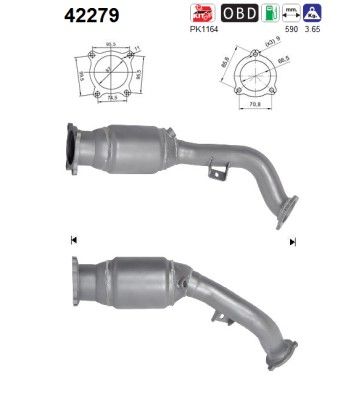 Audi A4/A5 1.8/2.0 TFSI. 2011-2017. Katalysator 8K0254253JX