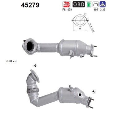 135i / 335i (3.0i) -03/10 katalysator voorzijde rechts 18307553595