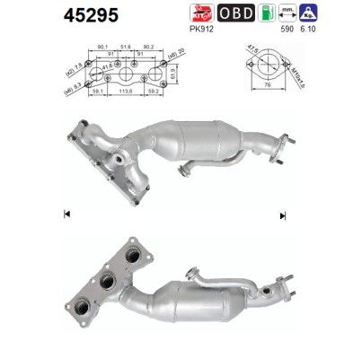 325i / 330i (3.0i) 03/10- katalysator achterzijde 18407597869