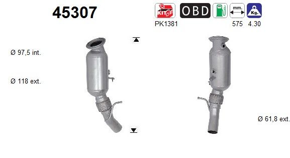 X1 / X3 / X4 03/11-08/17 (1.6i/2.0i) Katalysator 18327646432
