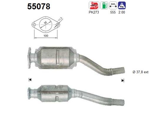 Seicento 5/98- (1.1i) katalysator 46521912