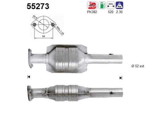 Multipla 10/98-8/00 (1.6i-16V) katalysator 46518058