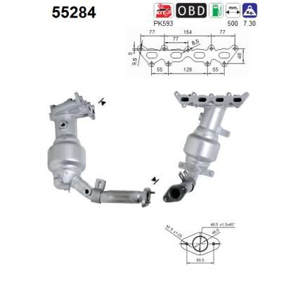 Punto 9/00- (1.2i-16V) katalysator 55198679