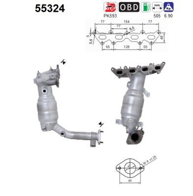 500 (1.4i Mpi-16V) 10/07-06/12 katalysator 51909747