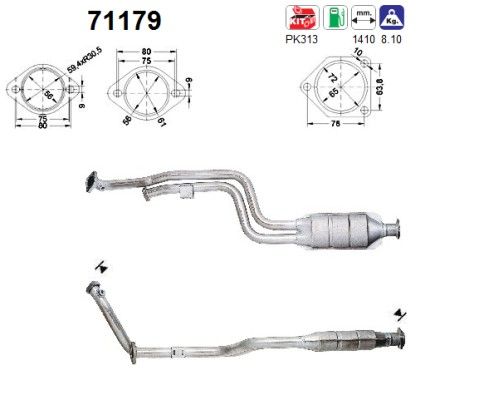 C240 / C280 6/97- (2.4i-V6/2.6i-V6/2.8i-V6)  katalysator L=R 2024908119