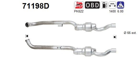 ML270 CDi achterste katalysator 1634905314