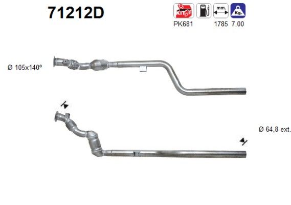W210 (E300TurboDiesel 130Kw.) katalysator 2104907619
