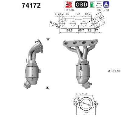 Qashqai 09/10-04/14 (2.0i) Katalysator Voorzijde 14002BR20A