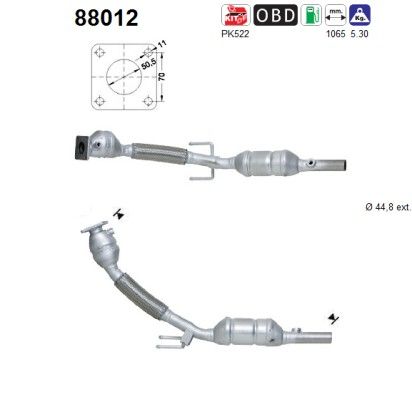 Fabia 8/99-5/03 (1.0i/1.4i) katalysator 6Q0254500X