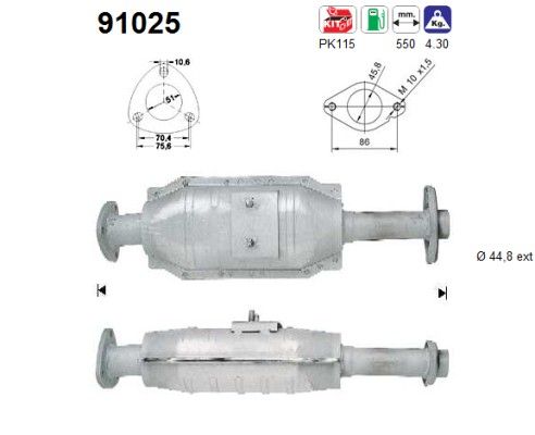 Vitara (1.6i) 01/91- Katalysator (e2) 1425057B00