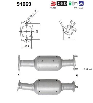 Liana 4WD 6/01-1/06 (1.3i-16V / 1.6i-16V) achterste katalysator 1425054G2V