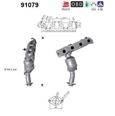 Jimny (1.3i-16V) 01/11- katalysator voorzijde (e5) 1411076J21H02