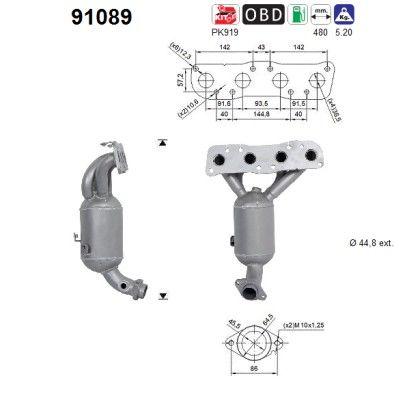 SX4 S-Cross / Vitara 08/13- (1.6i) Katalysator 1411061M00H02