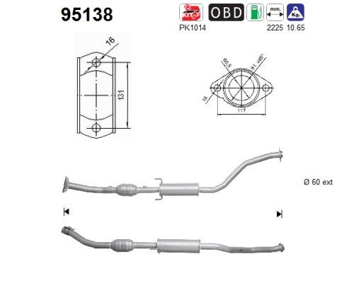 Celica 8/00-8/05 (1.8i-16V) katalysator 1741022240