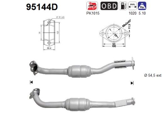 Hiace / Hilux 8/01-10/11 (2.5TD) katalysator 1741030140