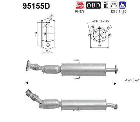 Avensis (2.2D-4D) 02/09- katalysator 174100R140